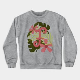 letter f Crewneck Sweatshirt